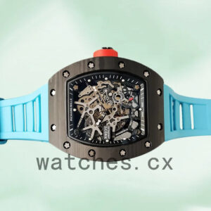 Richard Mille RM35 Men Around 48*40mm RM35-030 Skeleton Dial Black-tone Replica Watches