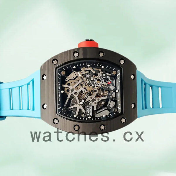 Richard Mille RM35 Men Around 48*40mm RM35-030 Skeleton Dial Black-tone Replica Watches