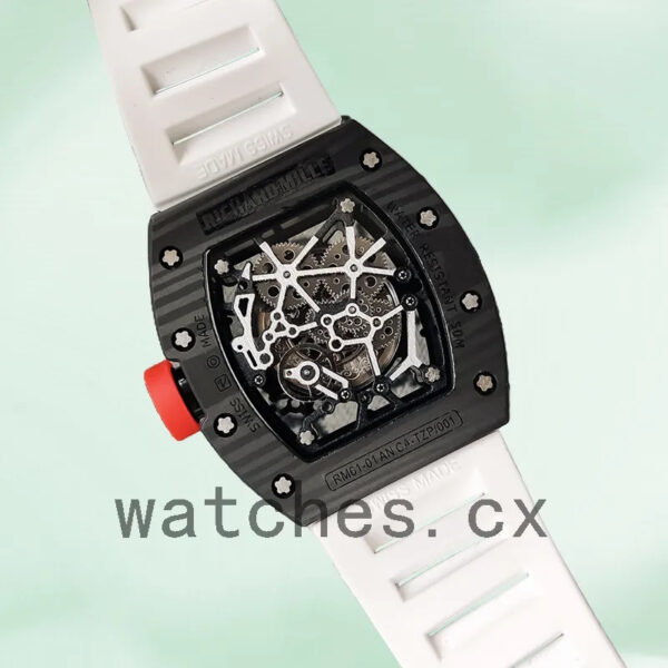 Richard Mille RM35 Around 48*40mm RM35-031 Men Rubber Band Mechanical Replica Watches - Image 4