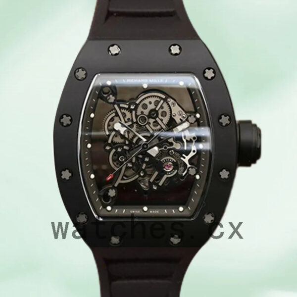 Richard Mille RM055 Around 49*42mm Men RM055-002 Black Replica Watches