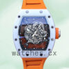 Richard Mille RM055 Around 49*42mm Men RM055-004 Rubber Band Transparent Dial Replica Watches