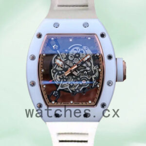 Richard Mille RM055 Around 50*42mm Men RM055-006 Mechanical Transparent Dial Replica Watches