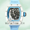 Richard Mille RM055 RM055-010 Around 50*43mm Men Rubber Band Mechanical Replica Watches