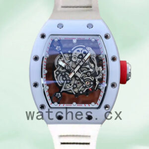 Richard Mille RM055 Men Around 50*43mm RM055-015 Rubber Band Replica Watches
