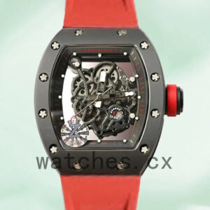 Richard Mille RM055 Around 50*43mm Men RM055-020 Rubber Band Mechanical Replica Watches
