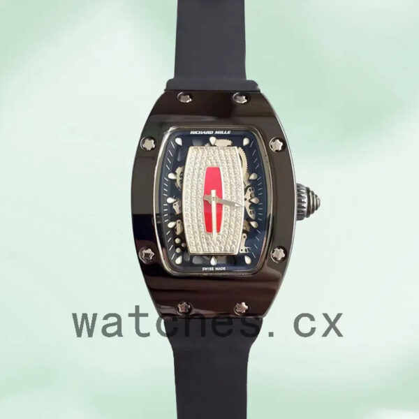 Richard Mille RM07-01 RM07-01-002 Ladies Around 31*45mm Automatic Red With Diamonds Dial Replica Watches