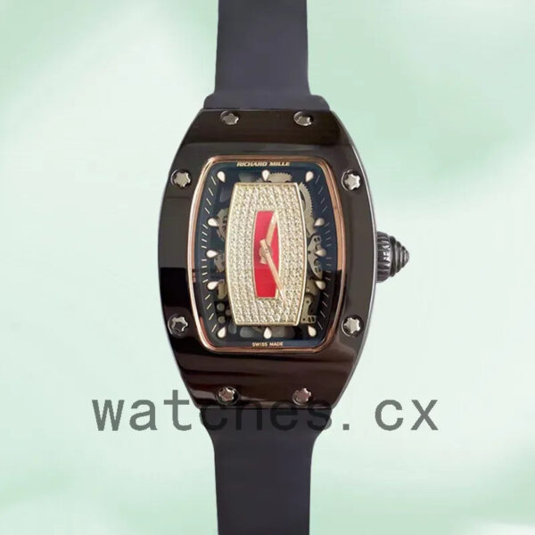 Richard Mille RM07-01 Ladies Around 31*45mm RM07-01-005 Black Rubber Band Replica Watches