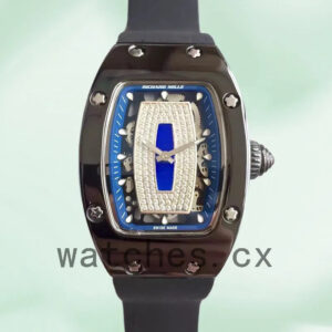 Richard Mille RM07-01 Around 31*45mm Ladies RM07-01-007 Black Blue With Diamonds Dial Replica Watches