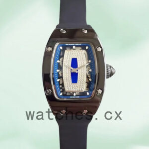 Richard Mille RM07-01 Around 31*45mm Ladies RM07-01-007 Black Blue With Diamonds Dial Replica Watches