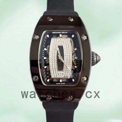 Richard Mille RM07-01 Ladies Around 31*45mm RM07-01-008 Black Black With Diamonds Dial Replica Watches