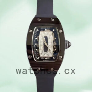 Richard Mille RM07-01 Ladies Around 31*45mm RM07-01-008 Black Black With Diamonds Dial Replica Watches