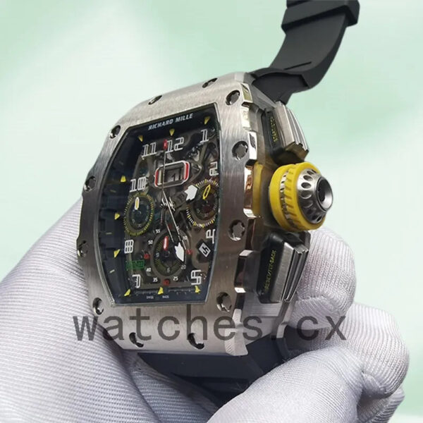 Richard Mille RM011 RM011-003 Men Around 50*40mm Silver-tone Replica Watches