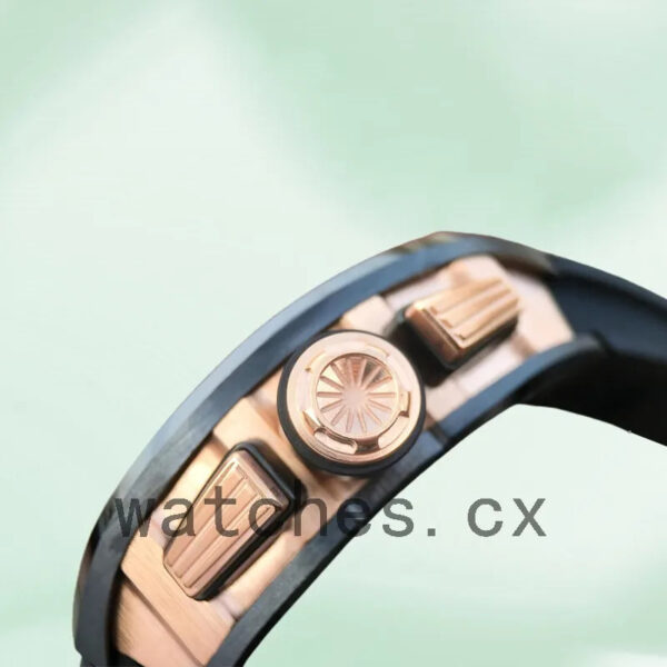 Richard Mille RM011 Men Around 50*40mm RM011-005 Rubber Band Transparent Dial Replica Watches - Image 3