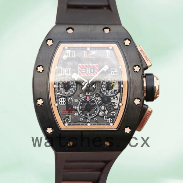 Richard Mille RM011 Around 50*40mm RM011-010 Men Black Replica Watches