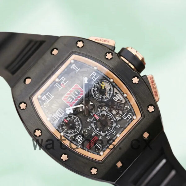 Richard Mille RM011 Around 50*40mm RM011-010 Men Black Replica Watches