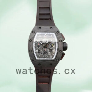 Richard Mille RM011 Men RM011-011 Around 50*42mm Transparent Dial Rubber Band Replica Watches