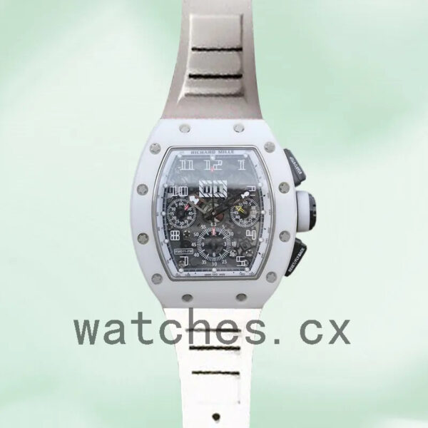 Richard Mille RM011 Men RM011-012 Around 50*40mm Automatic Rubber Band Replica Watches