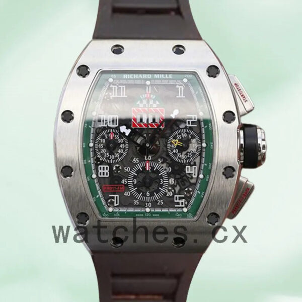 Richard Mille RM011 RM011-016 Men Around 50*42mm Silver Replica Watches