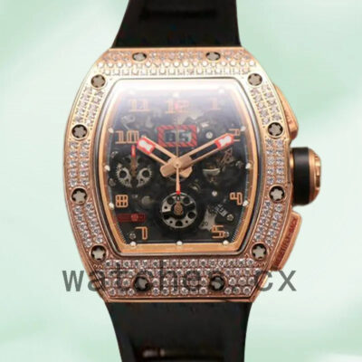 Richard Mille RM011 Men RM011-017 Around 50*42mm Transparent Dial Automatic Replica Watches