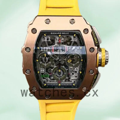 Richard Mille RM11-03 RM11-03-001 Around 50*40mm Men Transparent Dial Rubber Band Replica Watches