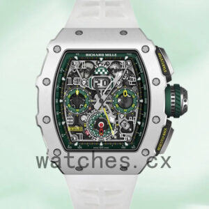 Richard Mille RM 11-03 RM 11-03 Around 45mm Men Silver Rubber Band Replica Watches