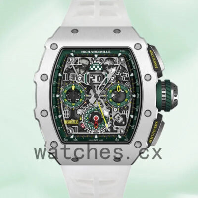 Richard Mille RM 11-03 RM 11-03 Around 45mm Men Silver Rubber Band Replica Watches