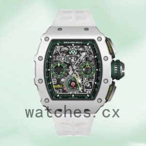Richard Mille RM 11-03 RM 11-03 Around 45mm Men Silver Rubber Band Replica Watches