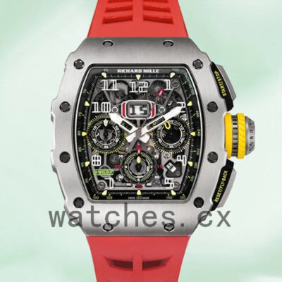 Richard Mille RM 11-03 RM 11-03 Men Around 45mm Silver Rubber Band Replica Watches