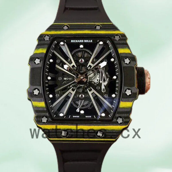 Richard Mille RM12-01 Men Around 50*42mm RM12-01-003 Mechanical Black Replica Watches