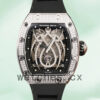 Richard Mille RM019 RM019-001 Around 45*38mm Men Hand Wind Black With Diamonds Dial Replica Watches