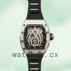 Richard Mille RM019 RM019-001 Around 45*38mm Men Hand Wind Black With Diamonds Dial Replica Watches