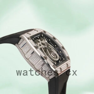 Richard Mille RM019 RM019-001 Around 45*38mm Men Hand Wind Black With Diamonds Dial Replica Watches