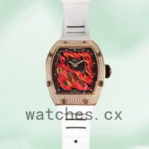 Richard Mille RM26-02 Men Around 50*42mm RM26-02-002 Flame Dial Rose Gold Replica Watches