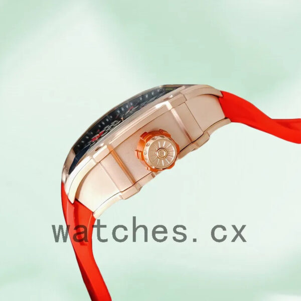 Richard Mille RM27-04 RM27-04-010 Around 38*48mm Men Rubber Band Rose Gold-tone Replica Watches - Image 3