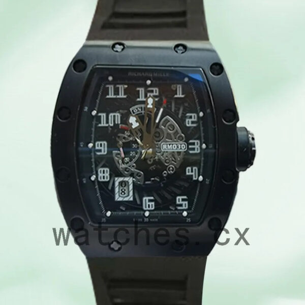 Richard Mille RM030 Men RM030-001 Around 50*42mm Transparent Dial Replica Watches