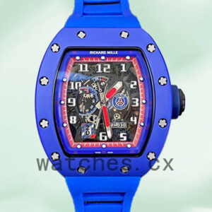Richard Mille RM030 Men RM030-002 Around 50*42mm Rubber Band Blue Replica Watches
