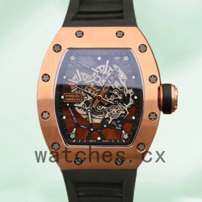 Richard Mille RM035 Around 50*42mm Men RM035-003 Rose Gold-tone Replica Watches
