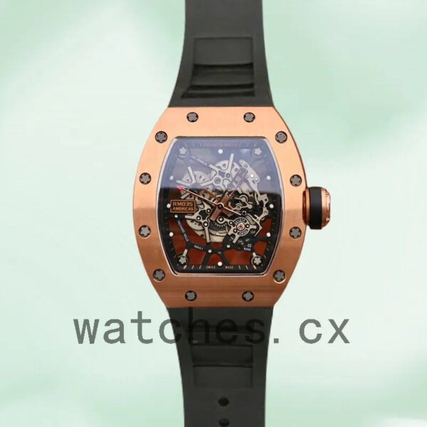 Richard Mille RM035 Around 50*42mm Men RM035-003 Rose Gold-tone Replica Watches