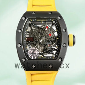 Richard Mille RM035 Around 50*45mm RM035-005 Men Black Rubber Band Replica Watches