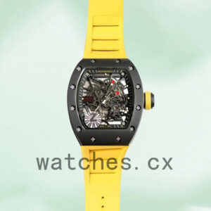 Richard Mille RM035 Around 50*45mm RM035-005 Men Black Rubber Band Replica Watches
