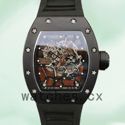 Richard Mille RM035 RM035-008 Men Around 50*42mm Rubber Band Mechanical Replica Watches