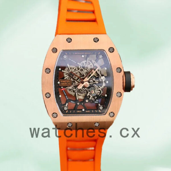 Richard Mille RM035 Men Around 50*45mm RM035-010 Rose Gold Replica Watches