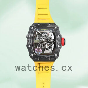 Richard Mille RM35-02 Men Around 50*42mm RM35-02-004 Slate Grey Rubber Band Replica Watches