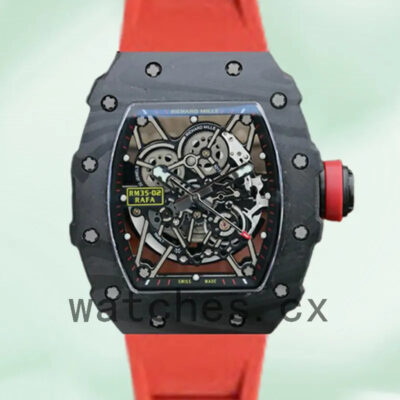 Richard Mille RM35-02 RM35-02-005 Around 50*42mm Men Mechanical Transparent Dial Replica Watches