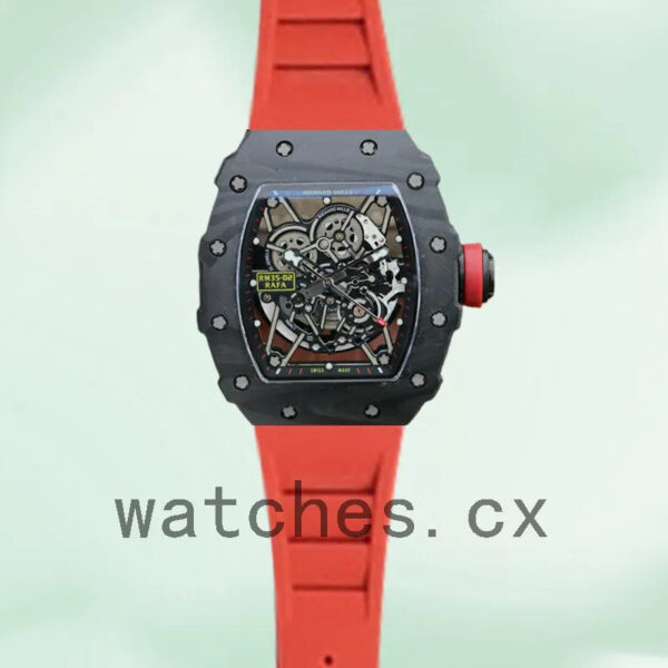 Richard Mille RM35-02 RM35-02-005 Around 50*42mm Men Mechanical Transparent Dial Replica Watches