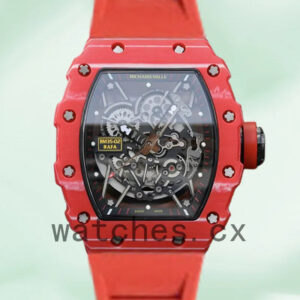 Richard Mille RM35-02 Men Around 50*42mm RM35-02-007 Transparent Dial Rubber Band Replica Watches