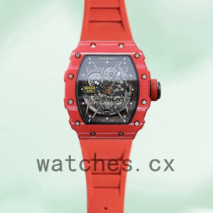 Richard Mille RM35-02 Men Around 50*42mm RM35-02-007 Transparent Dial Rubber Band Replica Watches