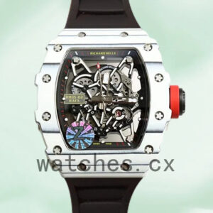 Richard Mille RM35-02 Men Around 50*42mm RM35-02-010 Transparent Dial Rubber Band Replica Watches