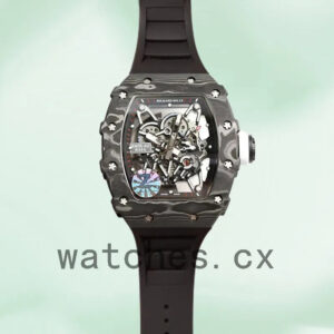 Richard Mille RM35-02 Men Around 50*42mm RM35-02-015 Transparent Dial Rubber Band Replica Watches