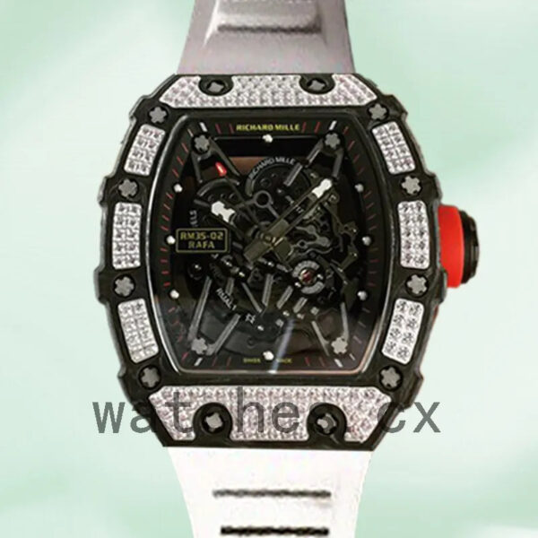 Richard Mille RM35-02 RM35-02-018 Around 50*42mm Men Black Replica Watches